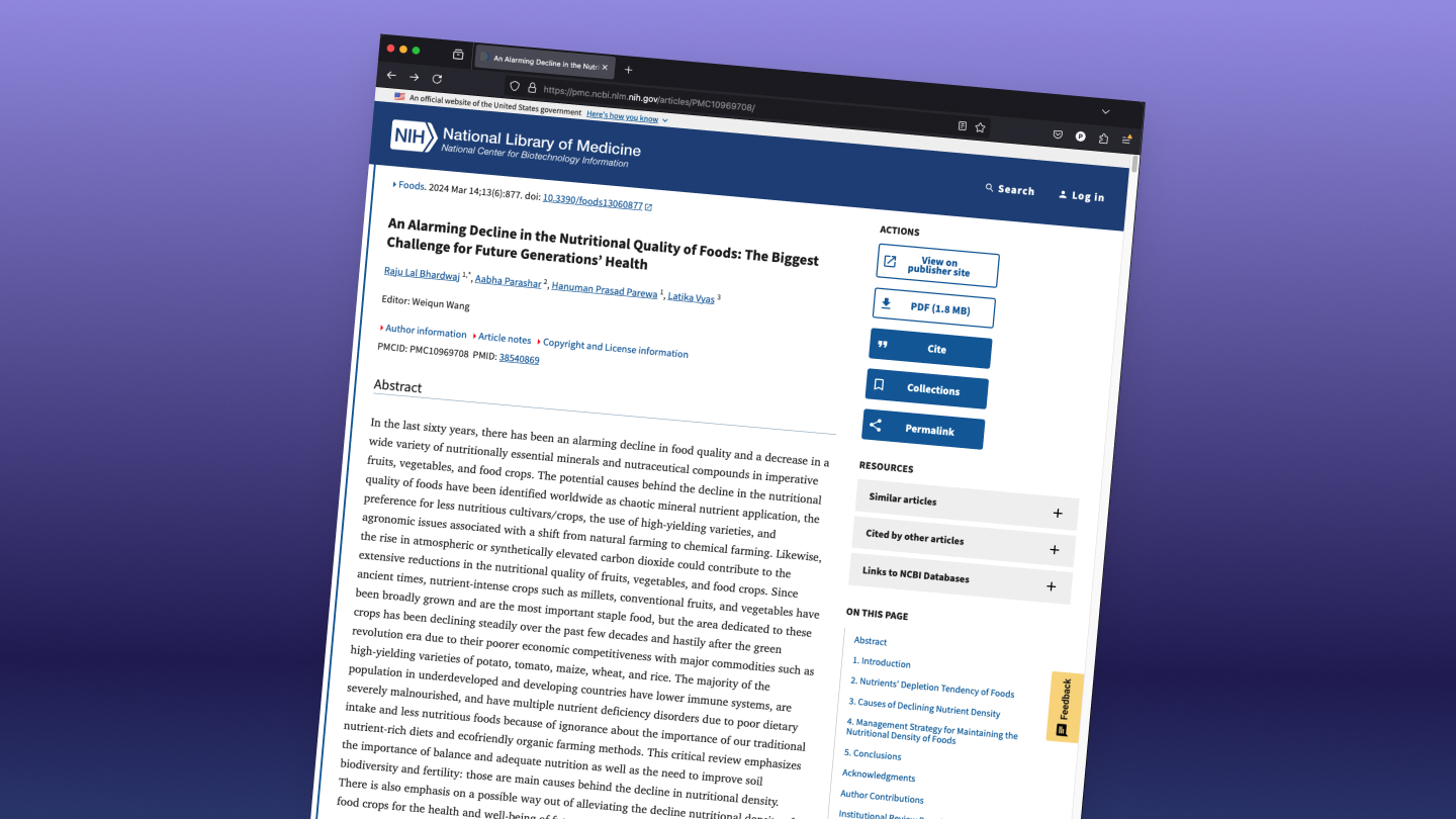 The Nutrients, Stupid!